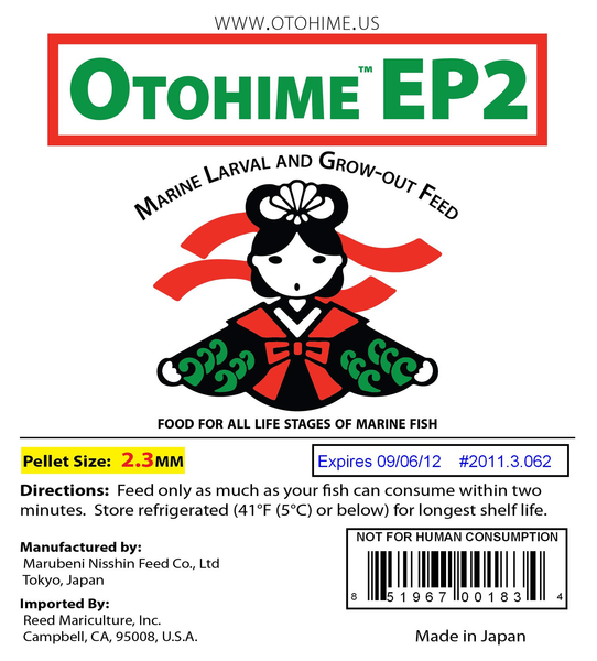 ヒラメのエサさん専用　MIRARCHI Bahamut type2 ZERO OTOHIME EP2 - 20KG BAG – Reed Mariculture